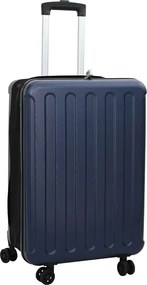 vidaXL Valiză cu blocare Albastru închis 43 x 27 x 66 cm Plastic ABS