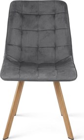 Scaun de dining CIEZA VELVET, gri inchis