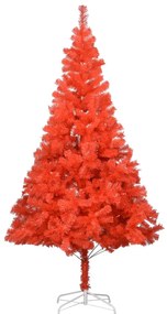 vidaXL Pom de crăciun artificial cu suport, roșu, 210 cm, pvc