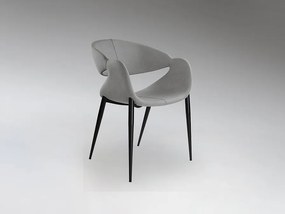 Scaun dining design elegant Giro gri