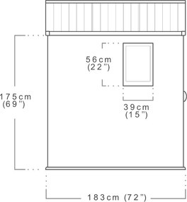 Căsuță de grădină din plastic Darwin 6x6, gri