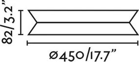 Plafoniera LED design circular 45cm TENDER gri