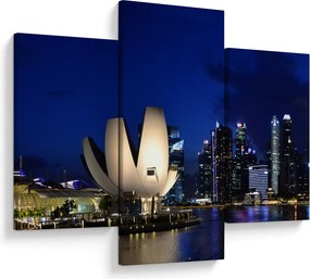 Tablou Singapore nocturn (90x60 cm)