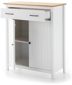 Comodă albă înaltă din lemn de pin 90x110 cm Miranda – Marckeric