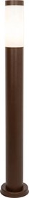 Stâlp de exterior ruginiu maro cu opal 80 cm IP44 - Rox