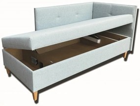 Pat de o persoană (canapea) 80 cm Alissa (cu saltea din arcuri) (D). 1052020