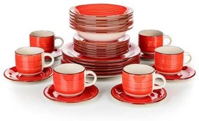 Set de masă Banquet Spiral Red 30 de piese