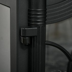 HOMCOM Șemineu Electric 1000W/2000W cu Temperatură Reglabilă Protecție la Supraincălzire 55x31x58 cm Negru | Aosom Romania