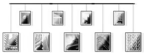 Rame negre de agățat 9 buc. din metal 223x77,5 cm Exhibit – Umbra
