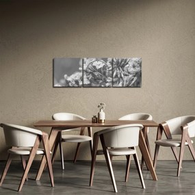Tablou - Flori uscate (cu ceas) (90x30 cm)