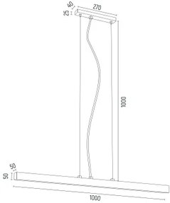 Lustra LED suspendata design minimalist VERMONT neagra