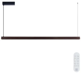 Immax NEO 07301L-LED Lustră suspendată reglabilă pe cablu MADEIRA, 33W/230V, Wi‑Fi Tuya, 152 cm, nuc