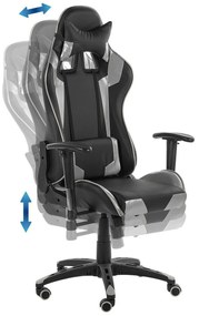 Scaun de birou Kite (negru + argintiu). 1011252