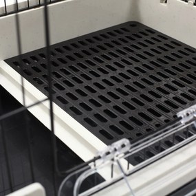 PawHut Cusca pentru Hamsteri Iepuri Cobai in Metal Negru cu 2 Usi | Aosom Romania