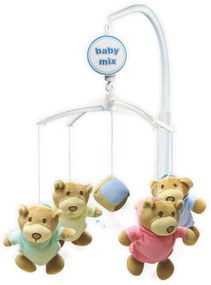 Baby Mix Carusel deasupra pătuțului Ursuleți și uncub , d. 36 cm