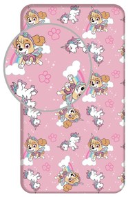 Patrula Cățelușilor Unicorn Dreams cearșaf cu elastic 90x200 cm