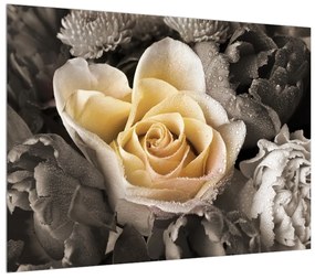 Tablou cu trandafir (70x50 cm), în 40 de alte dimensiuni noi