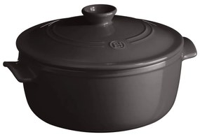 Oală și capac din ceramică Emile Henry, ⌀ 27 cm, negru