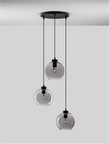 Lustra cu 3 pendule modern PALMER fumuriu