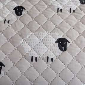 Cuvertura pat SHEEP DREAM gri Dimensiune: 220 x 240 cm