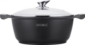 Oală marmorată cu capac 3.8L, 24 cm – Royalty Line BS24ML, curățare ușoară, antiaderentă