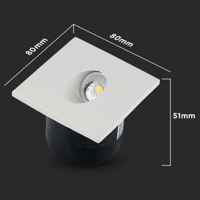 Corp de iluminat LED pentru scări LED/3W/230V 3000K alb