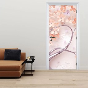 Fototapet pentru ușă - Florile copacului coral abstract (95x205cm)