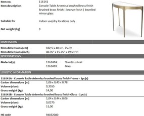 Consola eleganta design LUX Artemisa, alama periata 116141 HZ