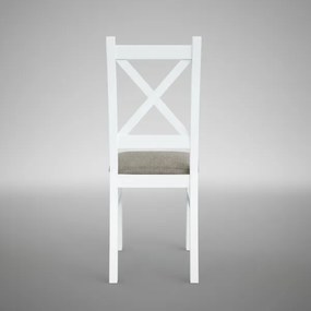 Scaun de sufragerie NATE alb/maro