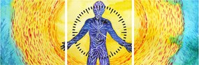 Tablou - Puterea spiritului (cu ceas) (90x30 cm)