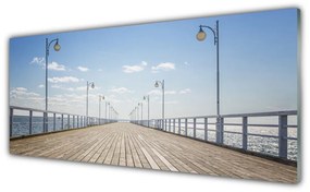 Tablou pe sticla Podul Arhitectura Maro Gri