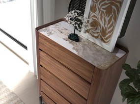 Dulapior 5 sertare deosebit design LUX Walnut-Marble