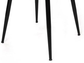Set 4 scaune haaus Yıldız, Rosu deschis/Negru, textil, picioare metalice