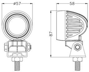 LED spot auto OSRAM 10W 10-30V IP68 5700K