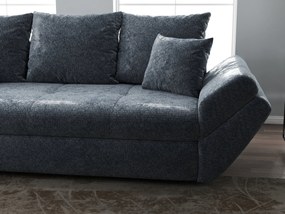 Canapea extensibilă dumonde cu ladă de depozitare si sezut confortabil din spuma high-density, Loana Euphoria Grafit 250x100 cm