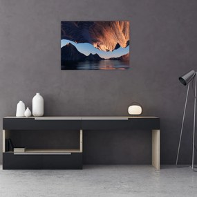 Tablou pe sticlă - Faleze 3D (70x50 cm)