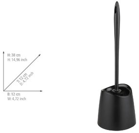 Perie de WC neagră din plastic Portes – Allstar