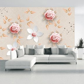 Fototapet - Flori roz (147x102 cm)
