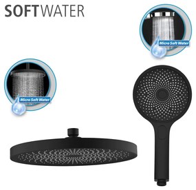 Set de duș negru din oțel inoxidabil 120 cm Soft Water – Wenko