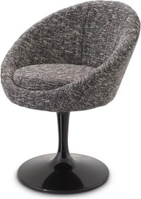 Scaun pivotant design elegant LUX O'Neill, cambon negru 115387 HZ