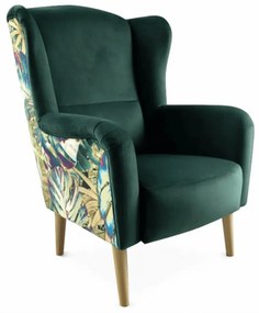 Scaun de design, tesatura smarald model Jungle, BELEK