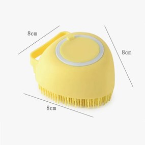 Perie de silicon cu dozator de sampon pentru spalat animale de companie
