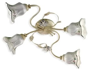 Lustra aplicata cu flori ceramice in stilul clasic Florentin PISA 4L