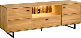 Comodă TV stejar masiv Urban, 179 × 49 × 62,5 cm