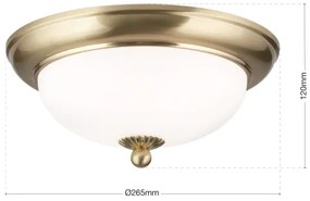 Orion - Plafonieră EMPIRA, 2xE14/40W/230V, Ø 26,5 cm, alamă