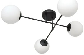 Lustră aplicată MOON 4xE27/15W/230V negru