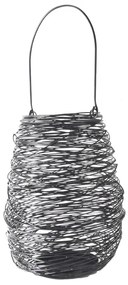 Suport de lumânări InDecor din metal negru, 20 x20 x 27 cm