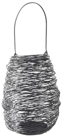 Suport de lumânări InDecor din metal negru, 20 x20 x 27 cm