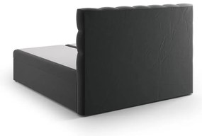 Pat boxspring gri antracit cu spațiu de depozitare 180x200 cm Bali – Cosmopolitan Design