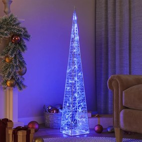 Con de lumina cu LED decorativ, albastru, 120 cm, acril 1, Albastru, 120 cm